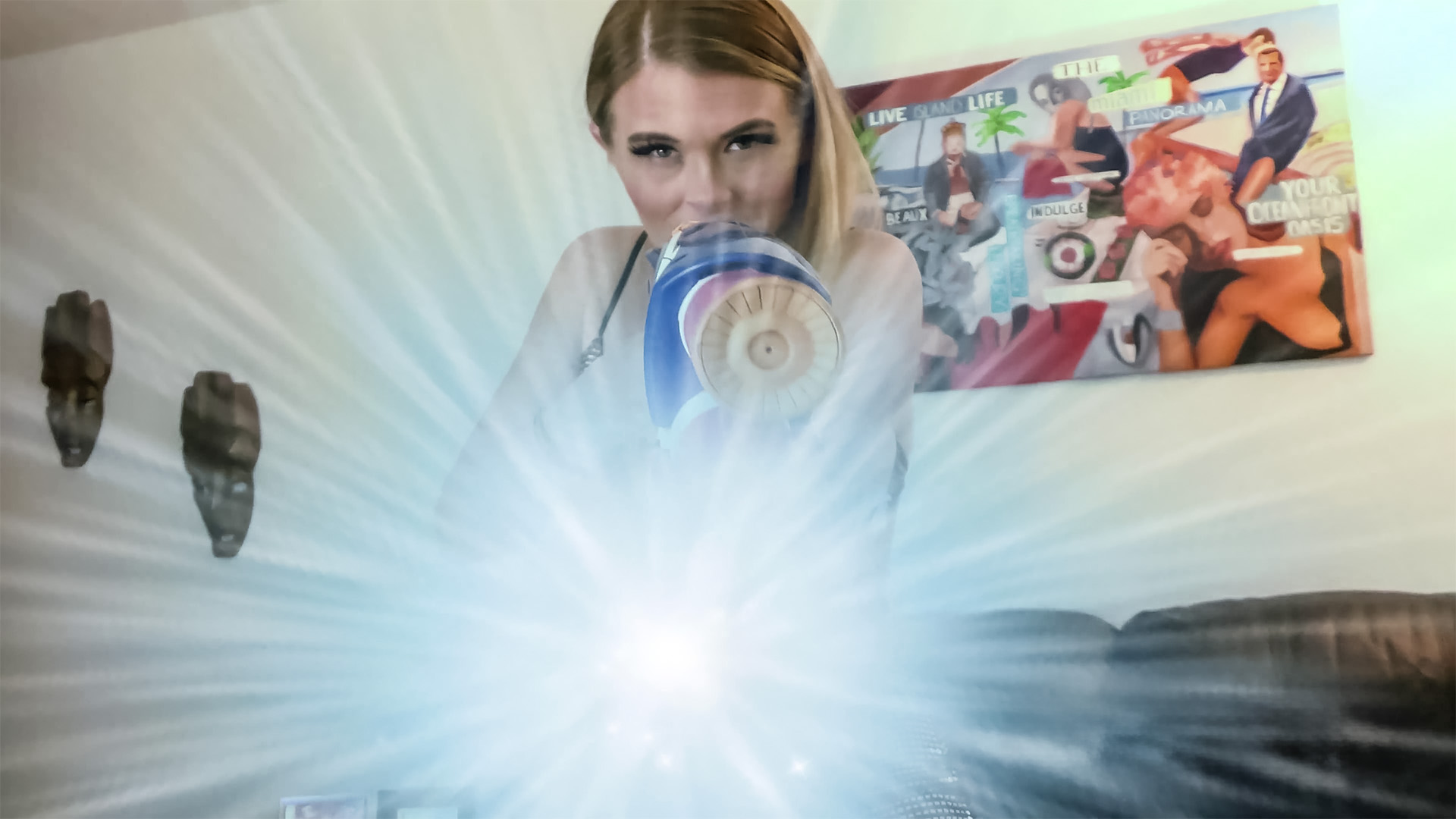 Giantess Shrinking a Home Intruder